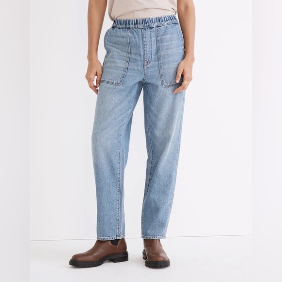 Madewell Denim - NWT Madewell Pull-On Relaxed Jeans in Beswick Wash